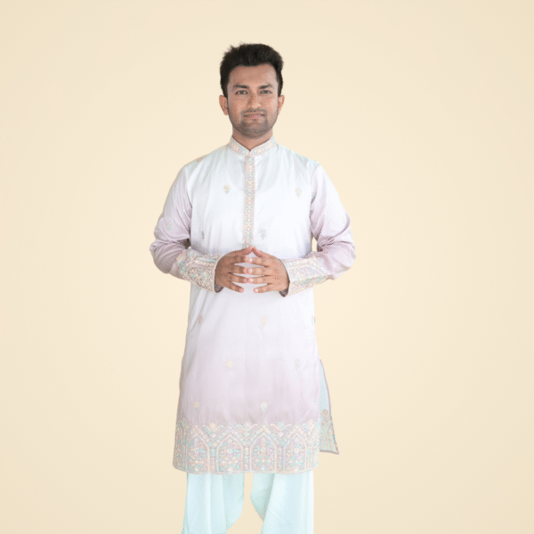 Sandle Brown Dual Color Fine Cotton Silk with Border