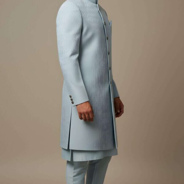 Flora Bloom Embroidered Sherwani with Polo Pant