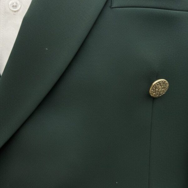 Deep Forest Green Double-Breasted Suit