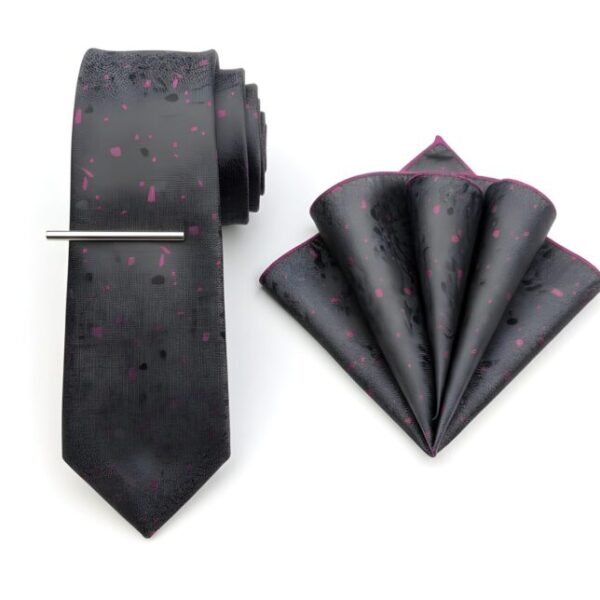 Black and Teal Paisley Tie Set