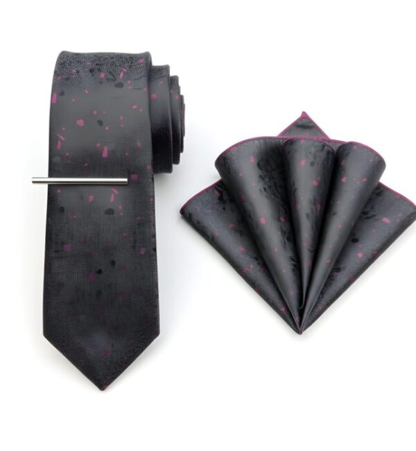 Black and Teal Paisley Tie Set