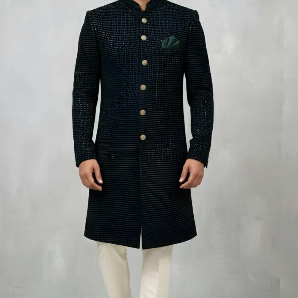Deep Emerald Green Sherwani