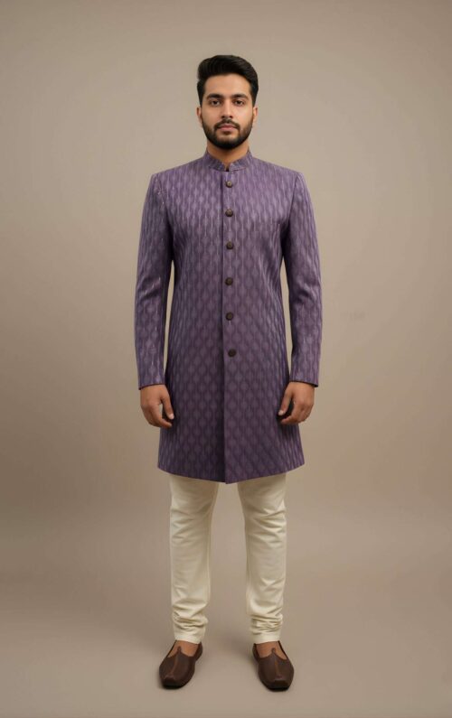 Western Suit Set with Contrasting Waistcoat