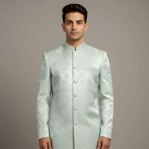 Brocade Jacquard Indo-Western Outfit