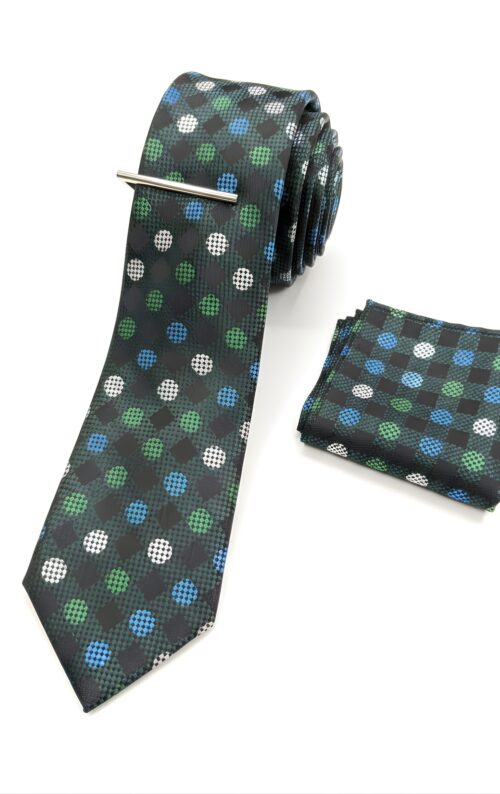 Checked & Polka Dot Men's Tie Set