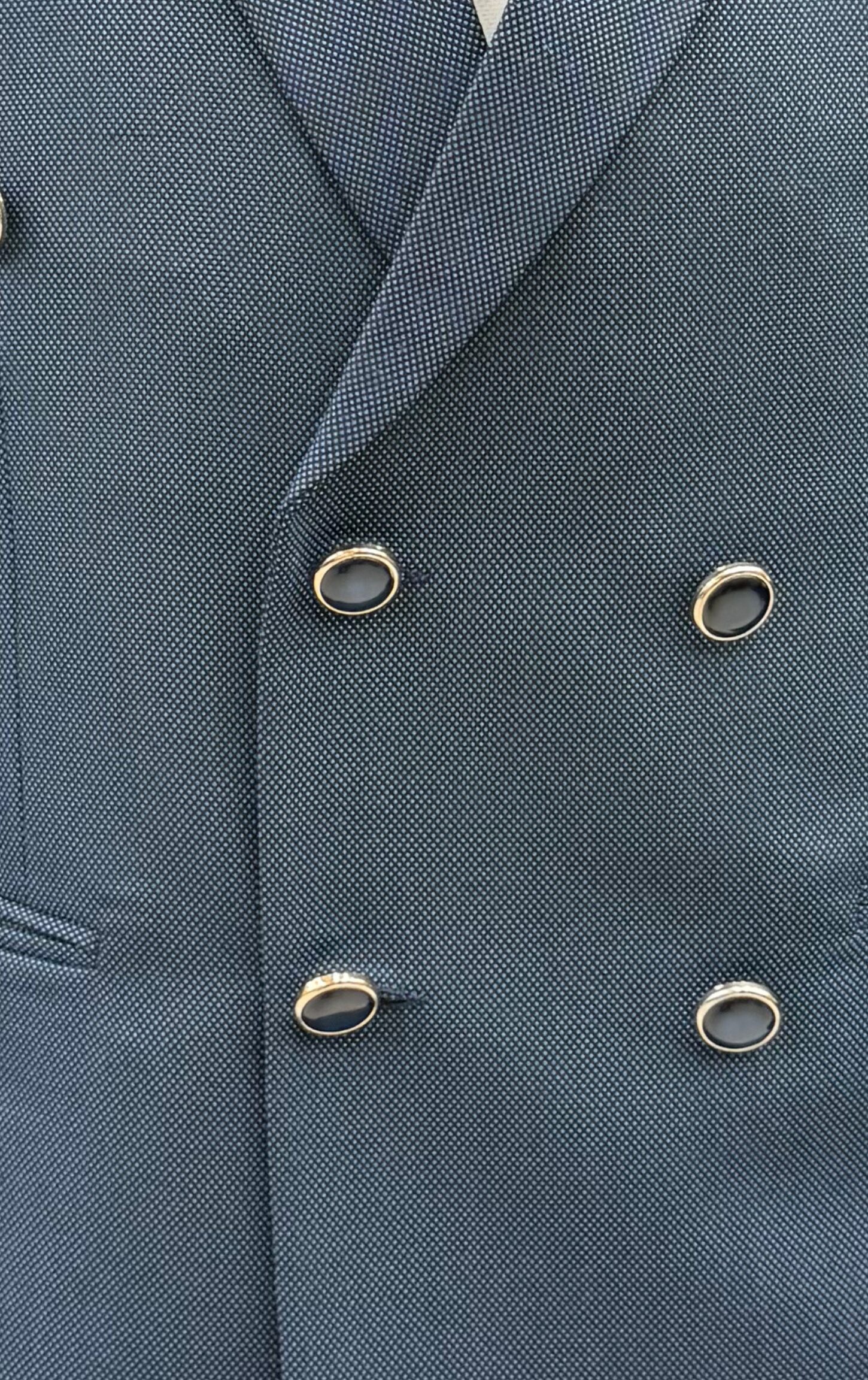 Stylish Blue Double-Breasted Suit - Image 2