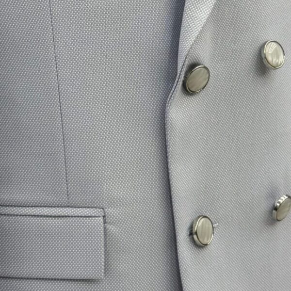 Elegant Dusty Blue Double-Breasted Suit