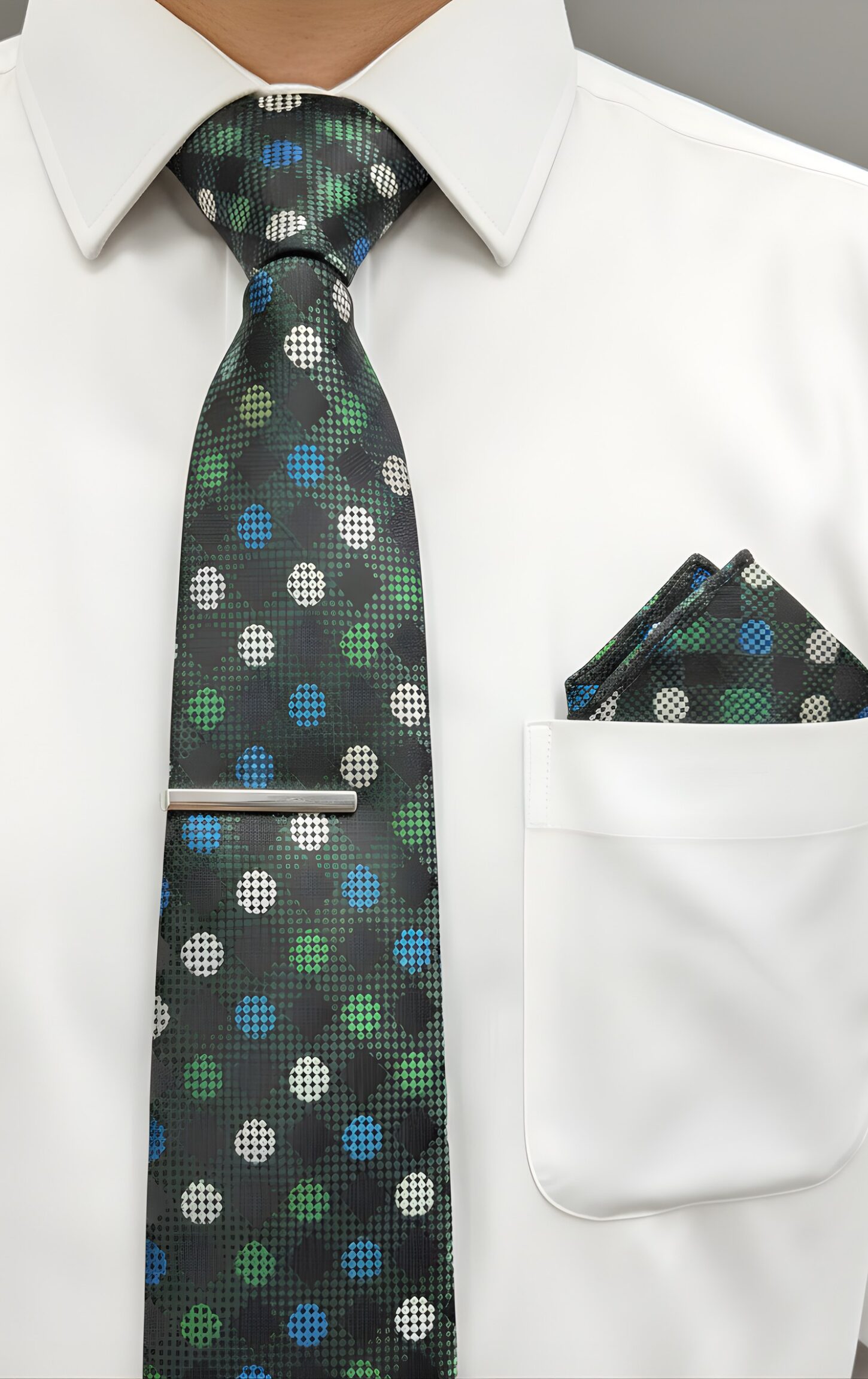 Checked & Polka Dot Men's Tie Set - Image 2