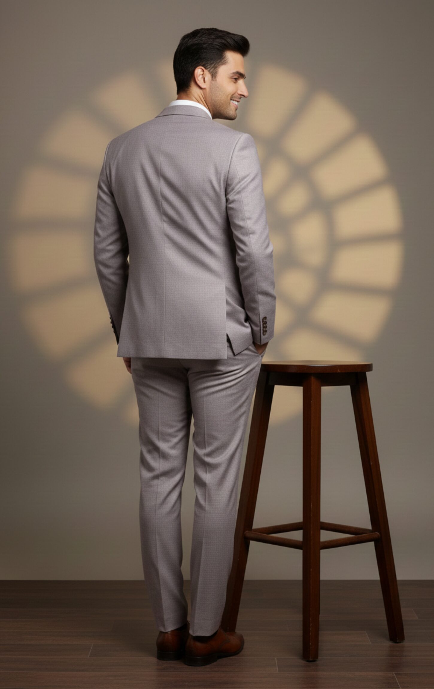 Custom Tailored Light Silver Grey Premium Formal Suit - Image 6