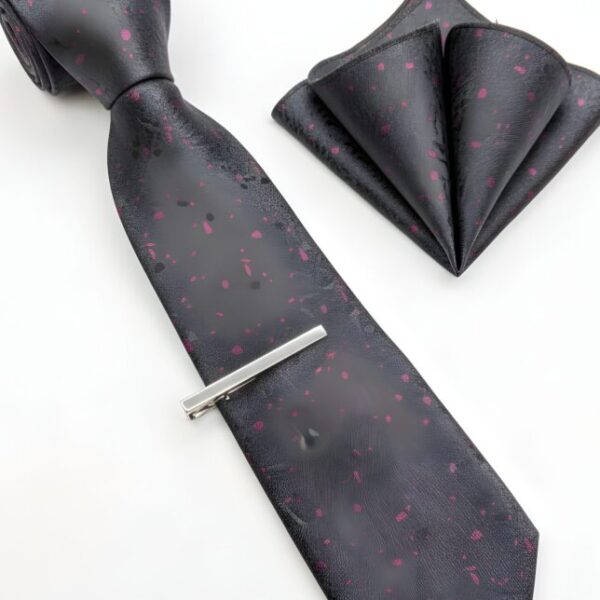 Black and Teal Paisley Tie Set