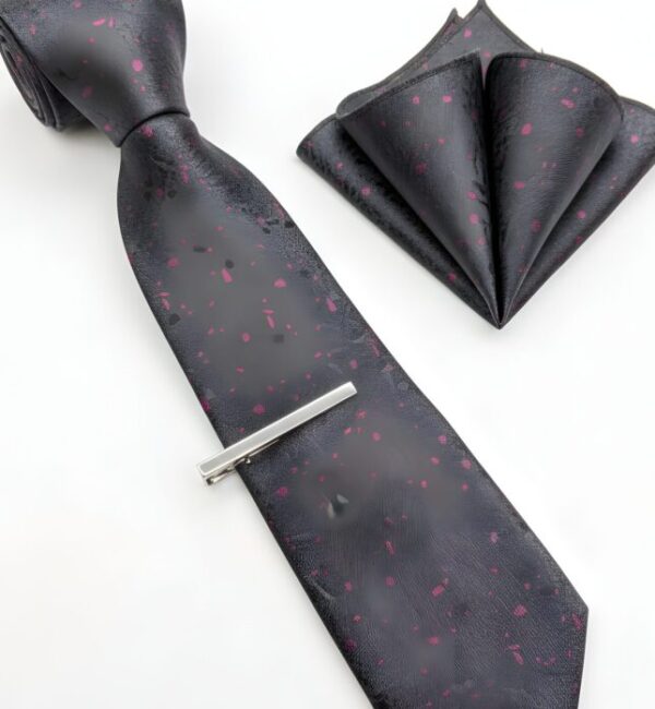 Black and Teal Paisley Tie Set