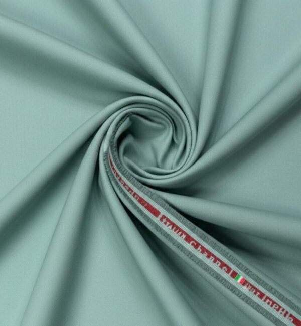 Exquisite 'Italian Channel' Light Green Luxury Fabric
