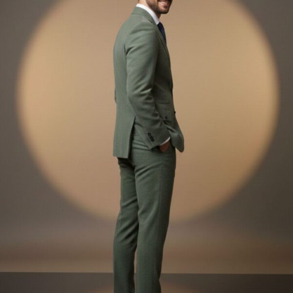 Light Sage Green Safari-Style Suit