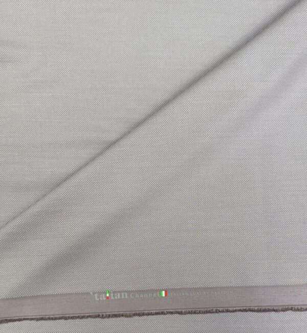 Premium 'Italian Channel' Light Grey Textured Suiting Fabric