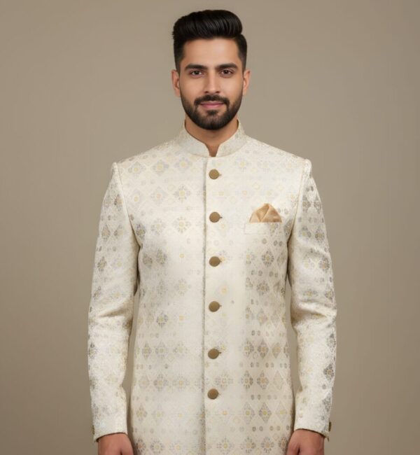 Imperial Silver-Grey Heritage Indo-Western