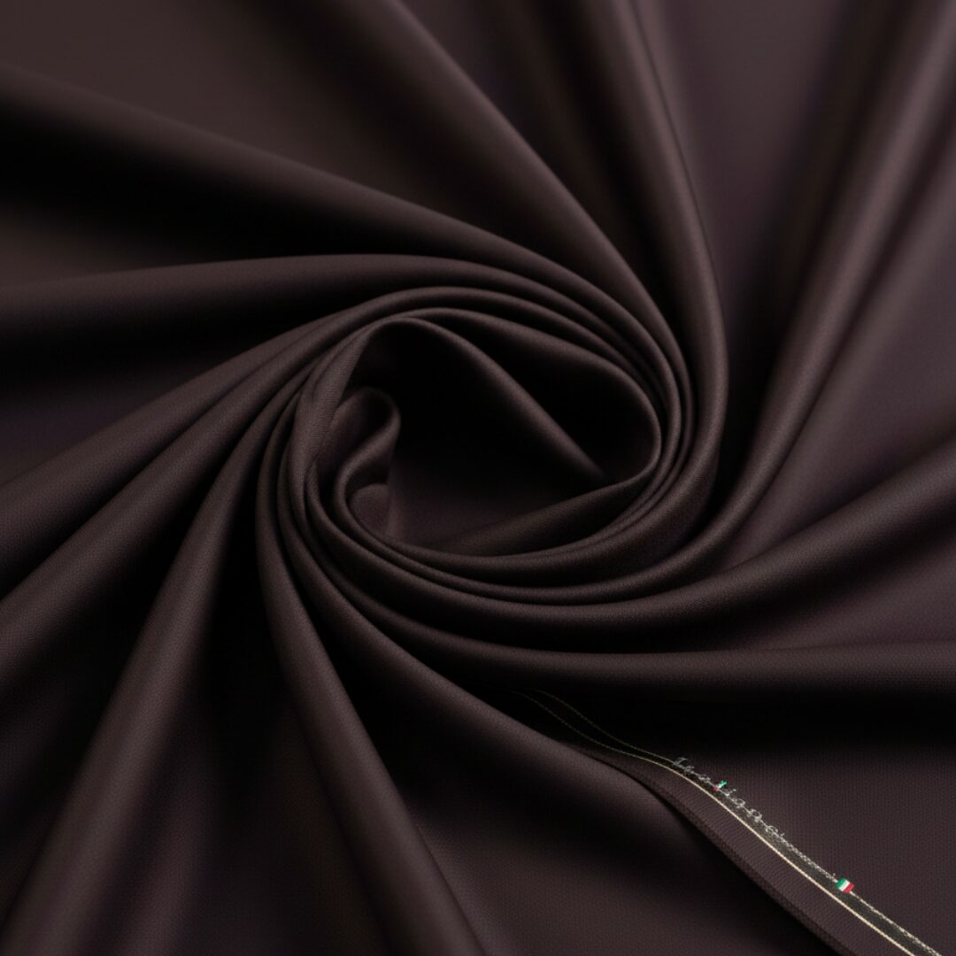 Premium 'Italian Channel' Dark Brown Luxury Fabric - Image 4