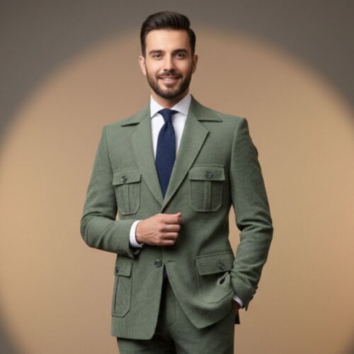 Light Sage Green Safari-Style blazer