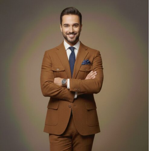 Brown Safari-Style blazer