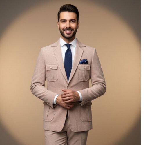 Light Beige Safari-Style blazer