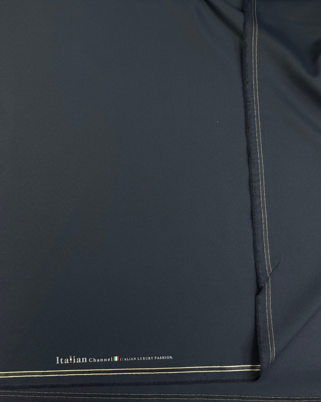Premium 'Italian Channel' Dark Blue Luxury Suiting Fabric