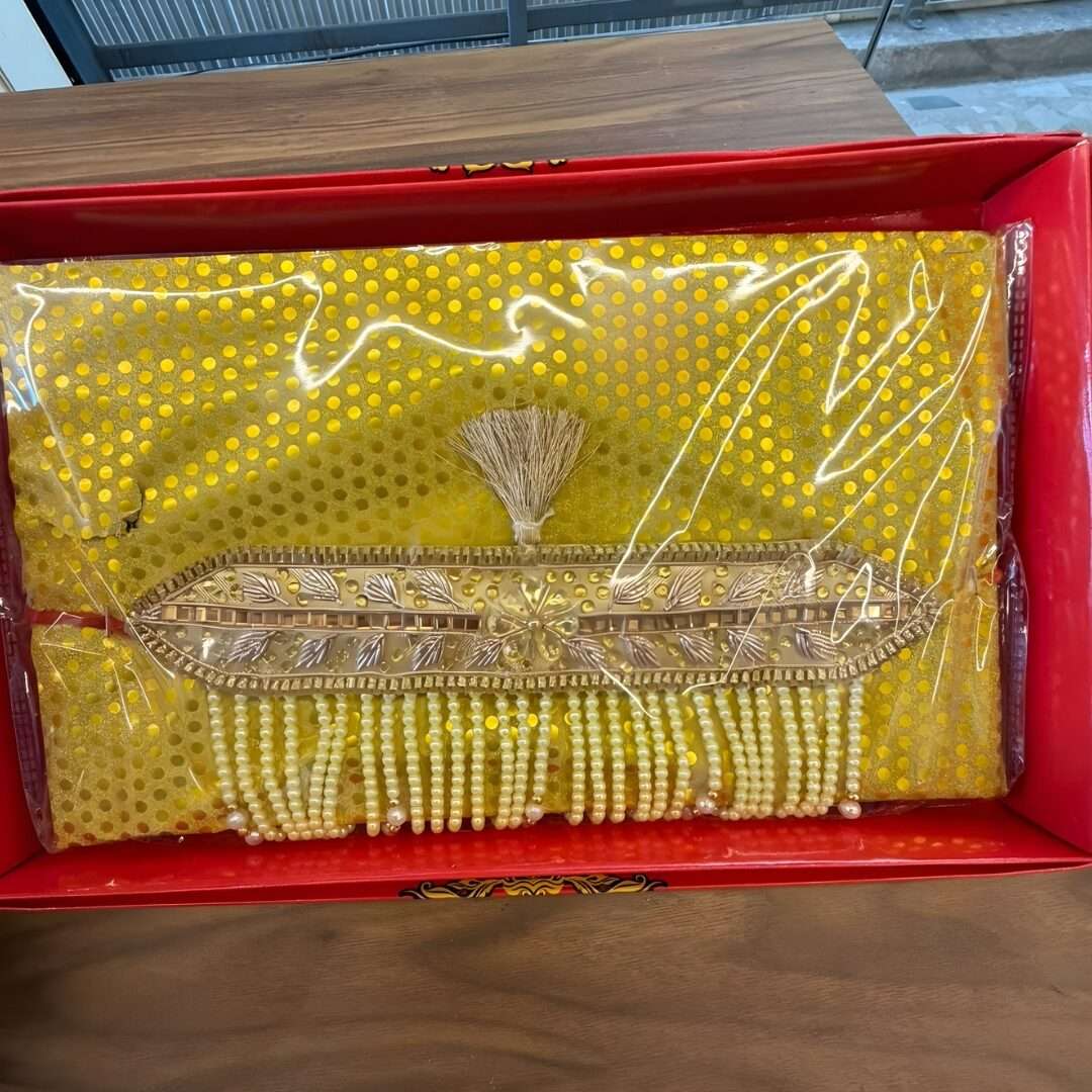 Imperial Golden Zardosi & Gota Patti Groom's Sehra - Image 2