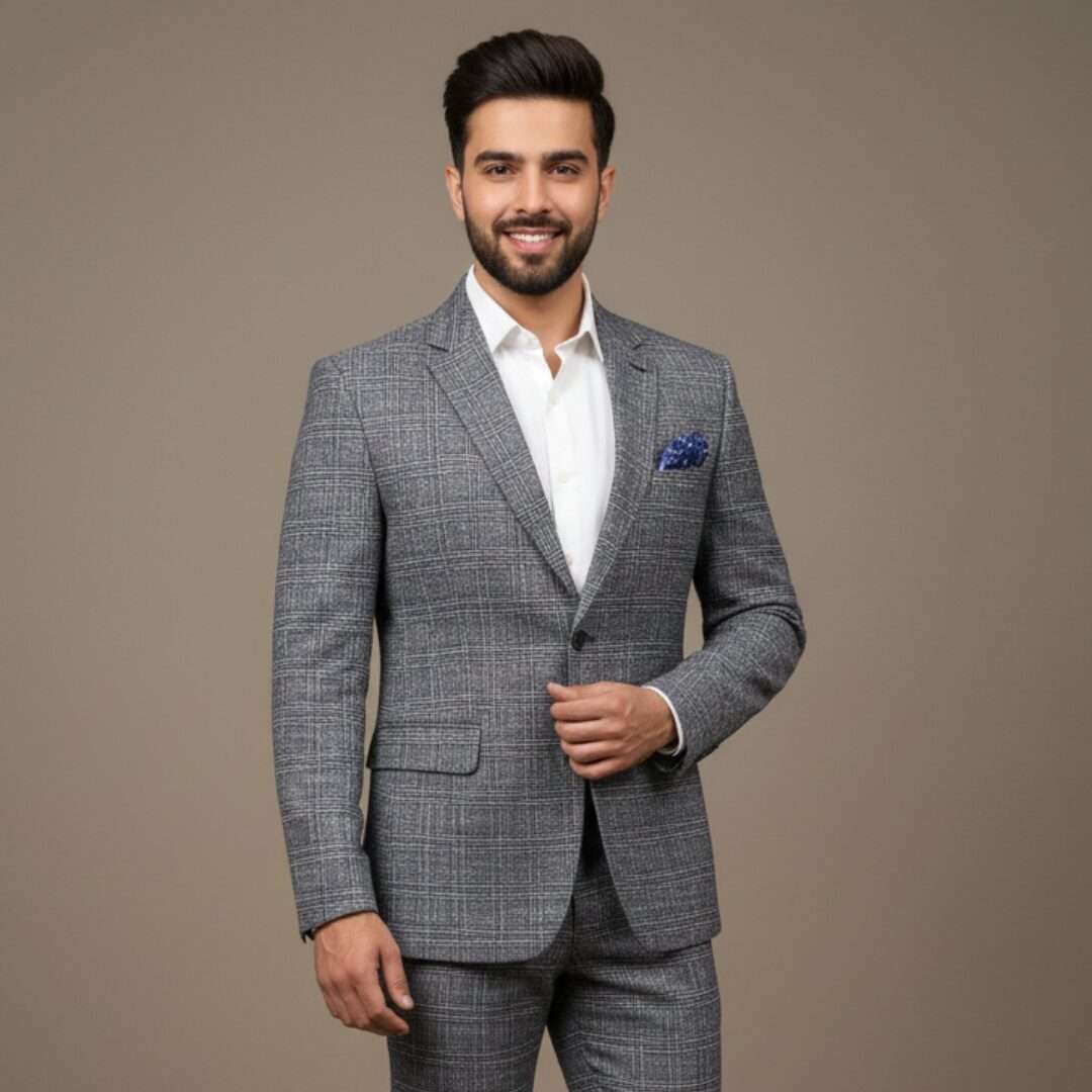 Premium Grey Prince-of-Wales Executive Suit