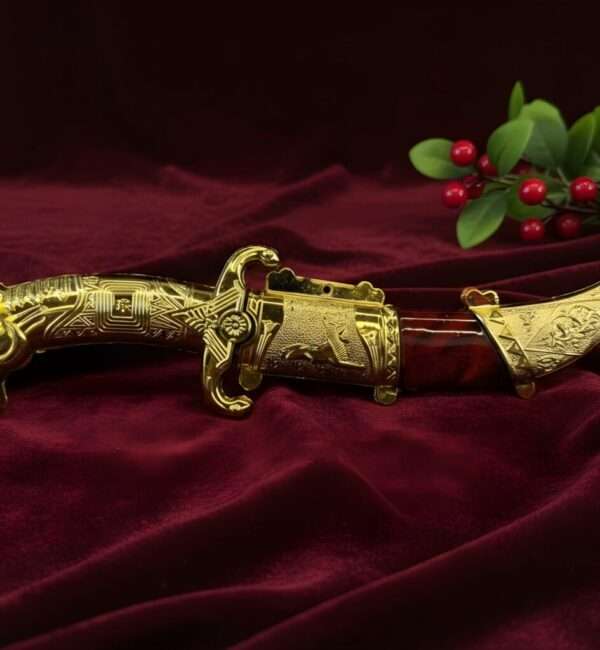 Shahi Virasat: Decorative Gold-Finished Horse-Head Khanjar