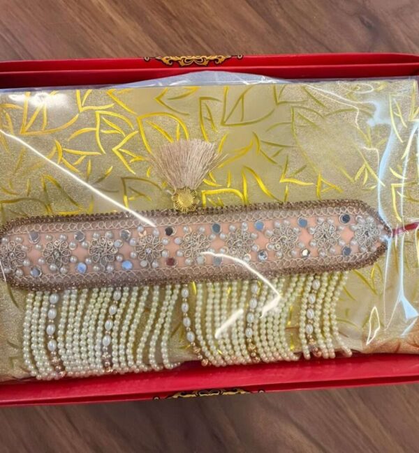 Exquisite Handcrafted Pearl & Mirror Work Groom's Sehra