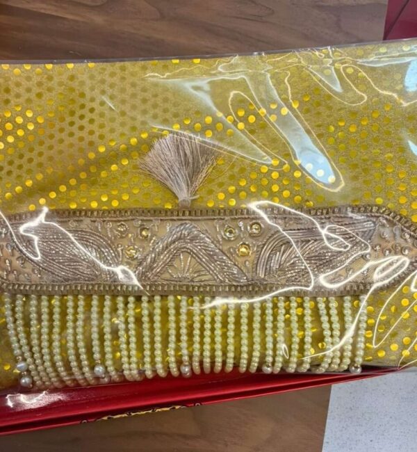 Imperial Heritage Gold Zardosi Sehra with Pristine Pearl Cascades