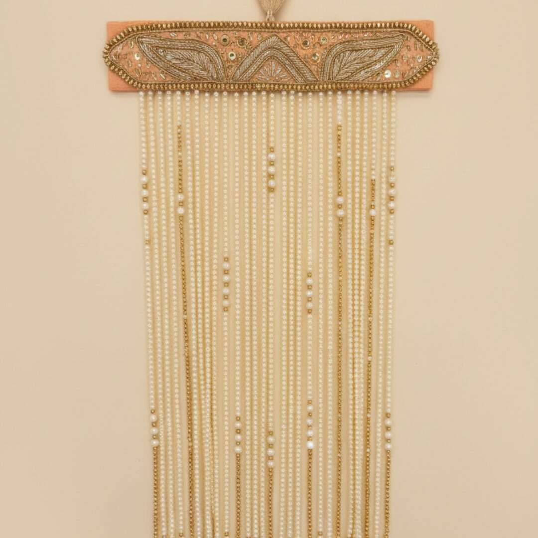 Imperial Heritage Gold Zardosi Sehra with Pristine Pearl Cascades