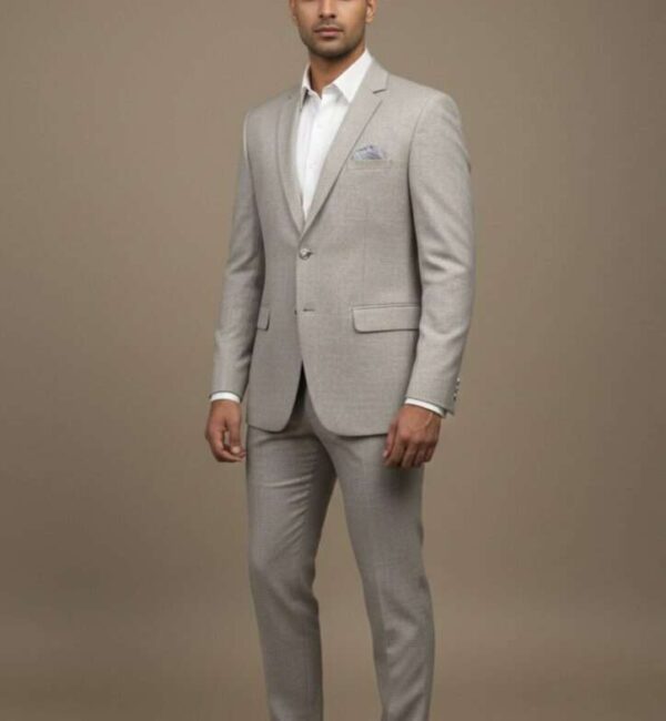 Imperial Sand-Beige Micro-Textured Slim-Fit Suit