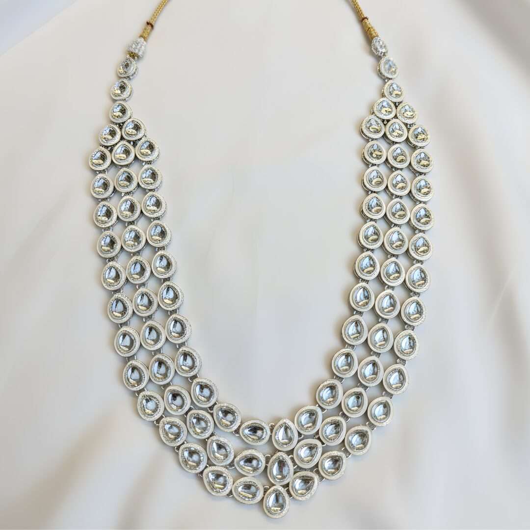 White Stone Kundan Mala - Image 3