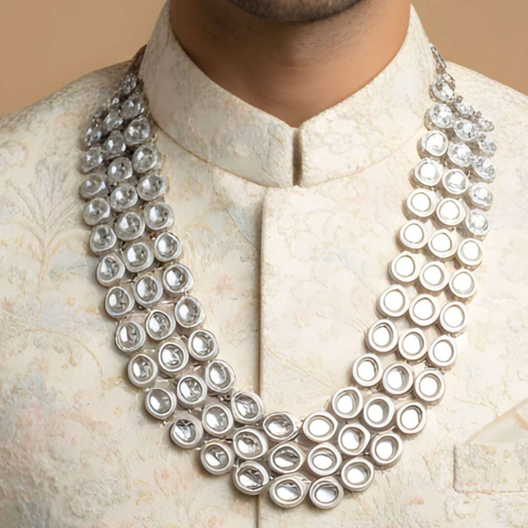 White Stone Kundan Mala - Image 2